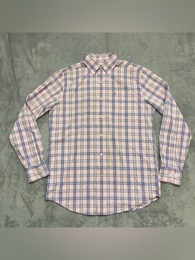Southern Tide Shirt Mens S White Plaid Intercoastal Button Down Long Sleeve